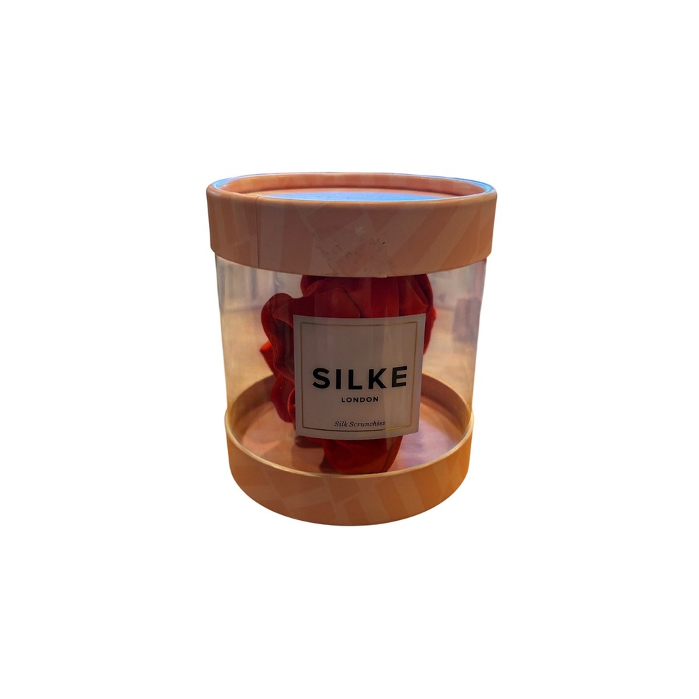 Silke London Silk Scrunchies Red Set in Canister NIB Hair Accessories New‎